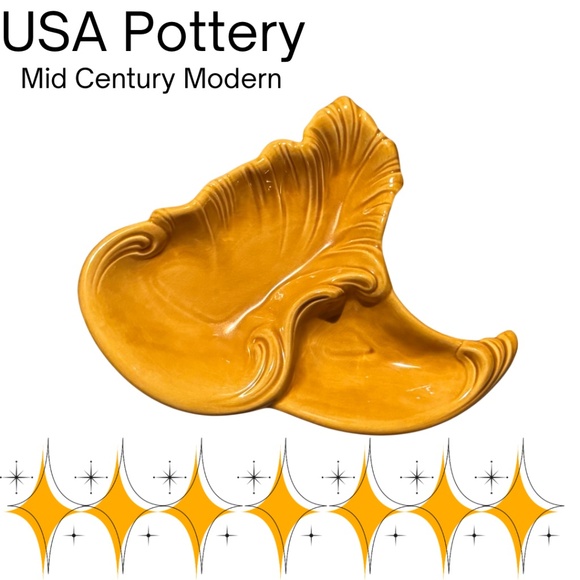 USA Pottery Other - Mid Century Modern Made by USA Pottery Harvest Gold Vintage Serving Dish #2